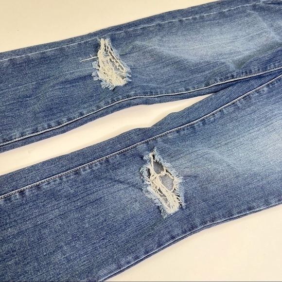 PAIGE Verdugo Ultra Skinny Quinnley Destructed Medium Wash Blue Jeans SIZE 26 - Picture 5 of 16